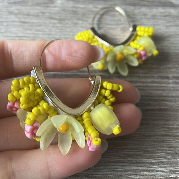 Bohemian hoop earrings N244 - Picture 3 of 4